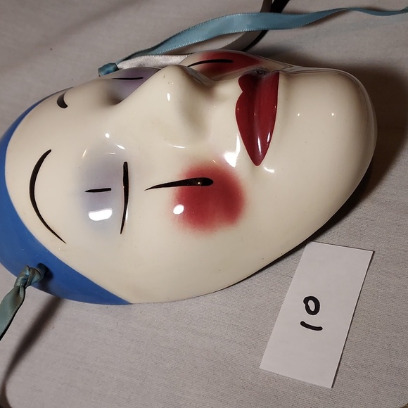 Vintage RARE Nielsen's Extraordinary Ceramics Closed Eye Face Mask Porcelain - Picture 7 of 7